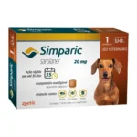 Antipulgas Simparic 20mg para Cães 5,1 a 10kg – Zoetis