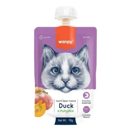 Creamy Sachê Pato e Abóbora para Gatos 90g – Wanpy