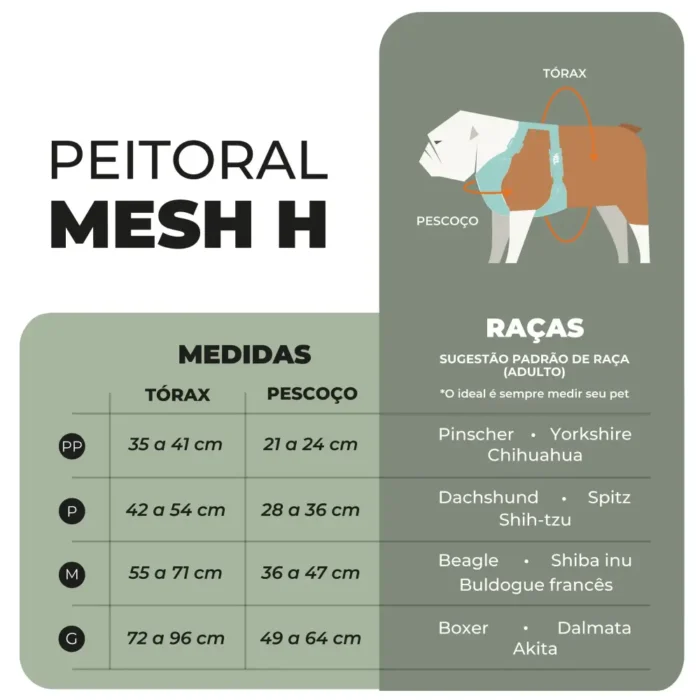Peitoral Mesh H Bruma + Guia – TOH - Imagem 2
