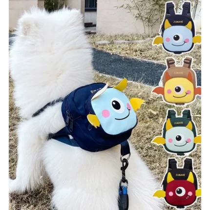 Peitoral com Mochila Monstrinho – Praia Pet