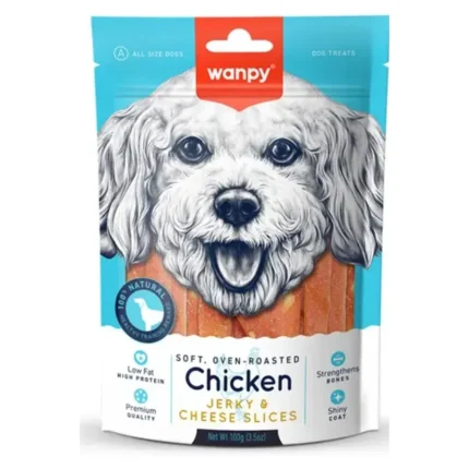 Petisco Fatias de Frango e Queijo 100g – Wanpy