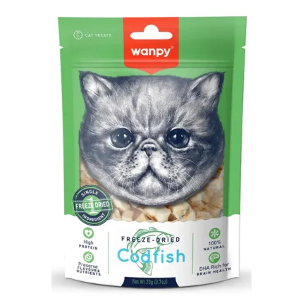 Petisco Freeze-Dried Bacalhau para Gatos 20g – Wanpy