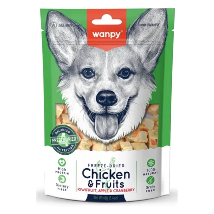 Petisco Freeze-Dried Frango e Frutas 40g – Wanpy
